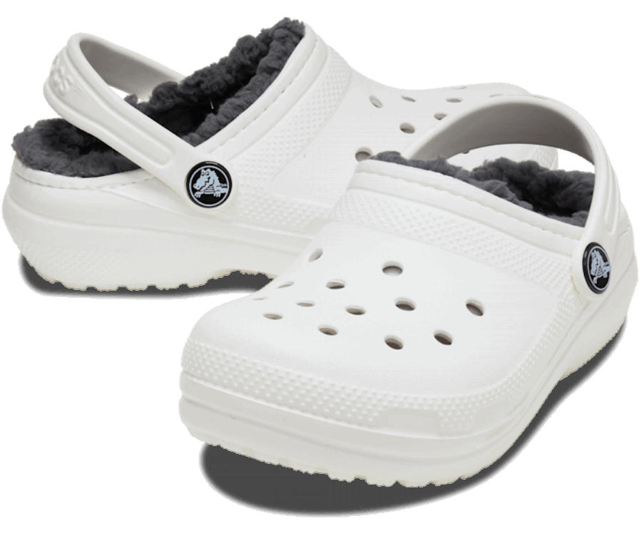 Crocs Bambin Classique Doublé Sabots Blanc-gris