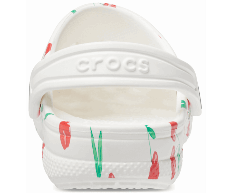 Sabot Graphique Baya Crocs Pour Enfant Blanc-cerise