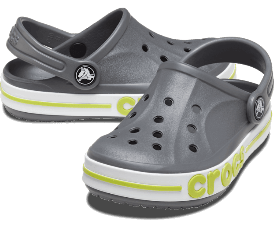 Crocs Bambin Bayaband Sabot Gris Ardoise-lime Punch