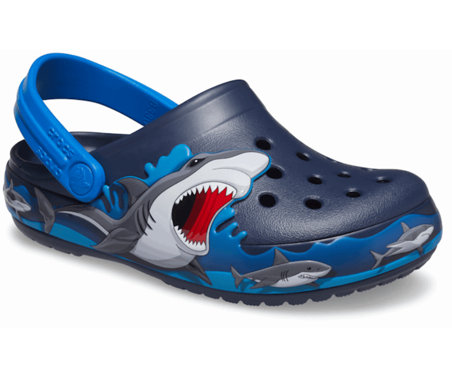 Crocs Enfants Crocs Fun Lab Shark Lights Sabot Bleu Marine