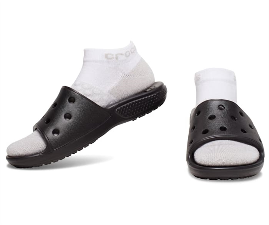 Chaussettes Crocs Enfant Low Evergreen 3-packs Blanc