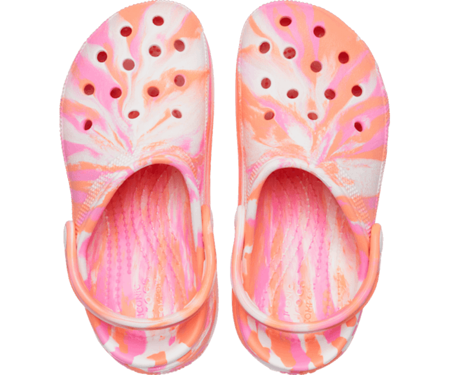 Crocs Kids Classic Crocs Marbled Cutie Sabot Papaye-Multi