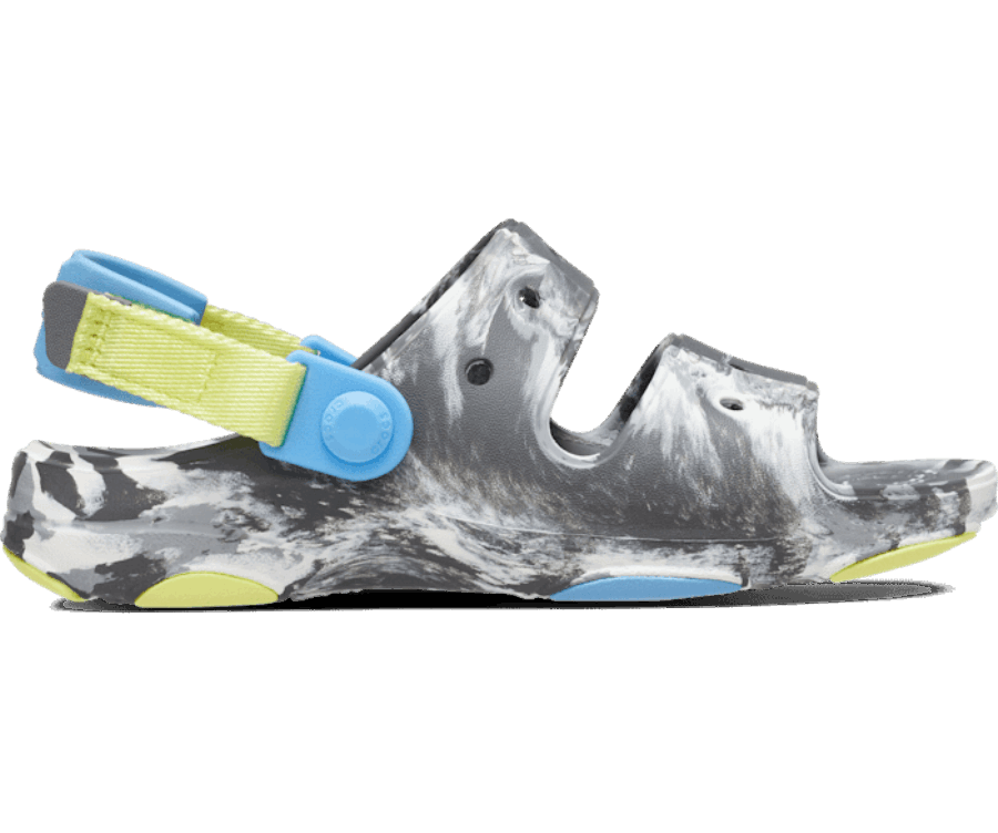Sandale Crocs Classique Tout-terrain Marbrée Pour Enfant Gris Ardoise