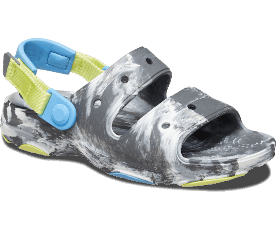Sandale Crocs Classique Tout-terrain Marbrée Pour Enfant Gris Ardoise