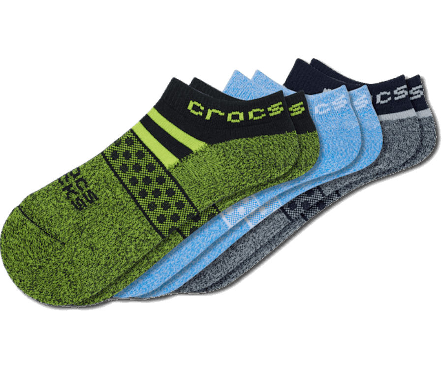 Crocs Chaussettes Kid Low Boy Pool Party Lot De 3 Bleu-vert